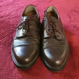 Chancellors Dress Shoes Men's 10.5 Oxford Brown Faux Leather Wingtip Lace Up